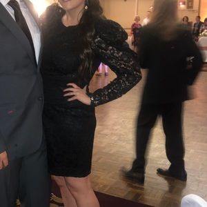 Large black dress from express